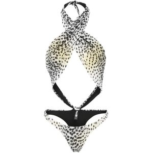 Reina Olga, Dames, Badkleding, Bruin, Maat: L Polyamide,