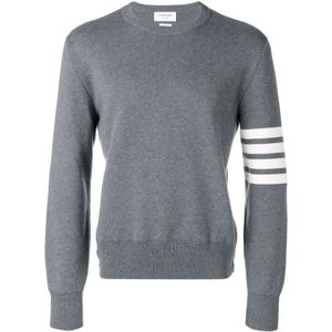 Thom Browne, Heren, Truien, Grijs, Maat: M Katoen,