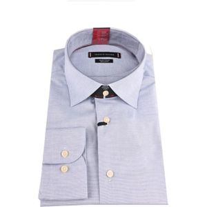 Tommy Hilfiger, Heren, Overhemden, Blauw, Maat: 3XL Katoen,