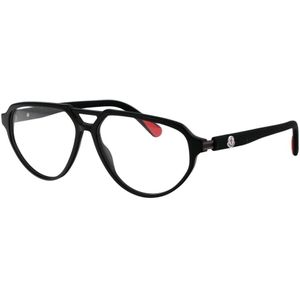 Moncler - Optische Brillen - Zwart - Acetaat - Modified Pilot Vorm