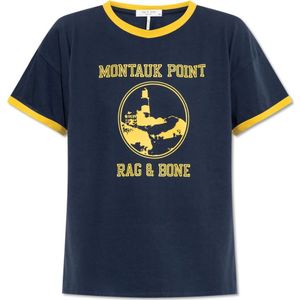 Rag & Bone, Dames, Tops, Blauw, Maat: S Katoen,