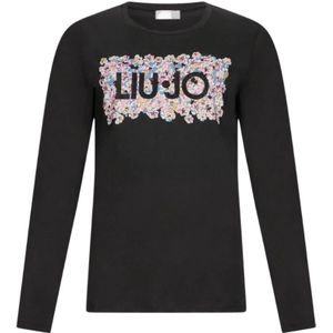 Liu Jo, Dames, Tops, Zwart, Maat: S Katoen,