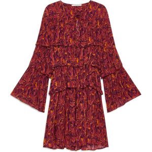 Maliparmi, Dames, Jurken, Rood, Maat: S Viscose,