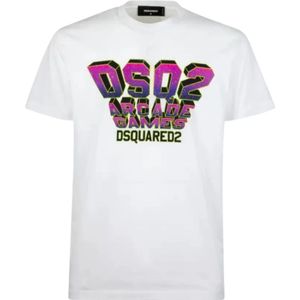 Dsquared2, Heren, Tops, Wit, Maat: XL Katoen,