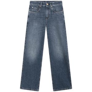 Brunello Cucinelli, Dames, Jeans, Blauw, Maat: S Denim,