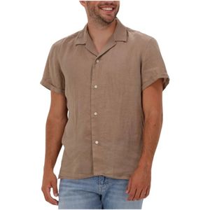 Drykorn, Heren, Overhemden, Bruin, Maat: S Linnen,