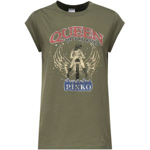 Pinko, Dames, Tops, Groen, Maat: M Katoen,