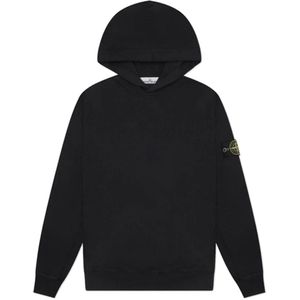 Stone Island, Heren, Sweatshirts & Hoodies, Zwart, Maat: M Katoen,