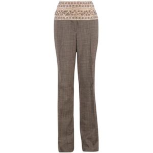 Stella McCartney, Dames, Broeken, Grijs, Maat: XS Wol,