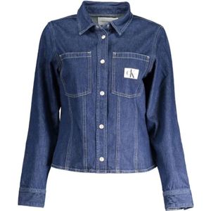 Calvin Klein, Dames, Jassen, Blauw, Maat: L Katoen,