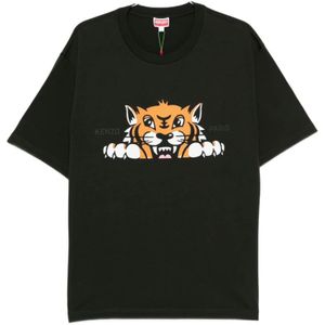 Kenzo, Heren, Tops, Groen, Maat: S