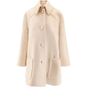 Valentino, Dames, Mantels, Wit, Maat: M Wol,