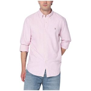 Polo Ralph Lauren, Heren, Overhemden, Roze, Maat: L Katoen,