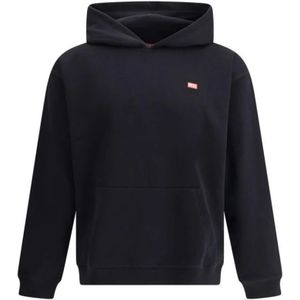 Diesel, Heren, Sweatshirts & Hoodies, Zwart, Maat: M Katoen,
