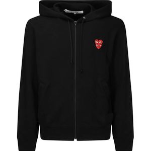 Comme des Garçons Play, Heren, Sweatshirts & Hoodies, Zwart, Maat: L Katoen,