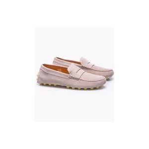 Tod's Beige Rosé Croûte de Cuir Loafers voor Dames , Pink , Dames , Maat: 39 1/2 EU