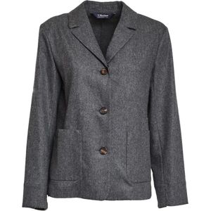 Max Mara, Dames, Jassen, Grijs, Maat: XS Wol,