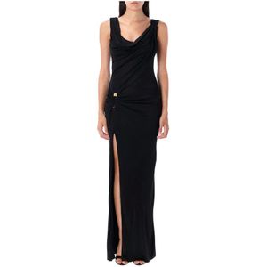 Versace, Dames, Jurken, Zwart, Maat: XS Jersey,