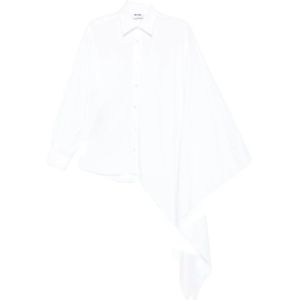Moschino, Dames, Blouses & Shirts, Wit, Maat: XS Katoen,