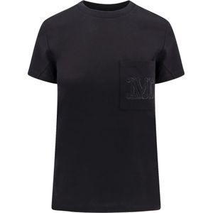 Max Mara, Dames, Tops, Zwart, Maat: S Katoen,