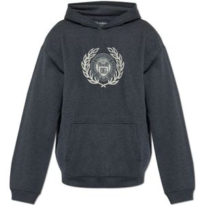 Dolce & Gabbana, Heren, Sweatshirts & Hoodies, Grijs, Maat: M Katoen,