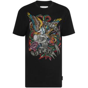 Philipp Plein, Dames, Tops, Zwart, Maat: S Katoen,