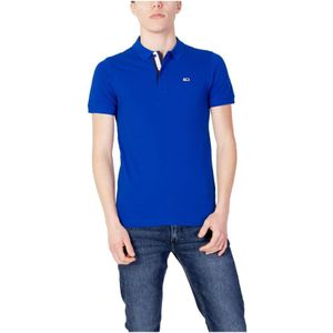 Tommy Jeans, Heren, Tops, Blauw, Maat: S Katoen,