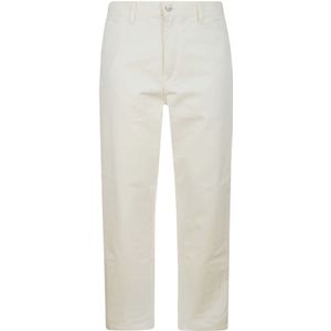 Carhartt Wip, Heren, Broeken, Wit, Maat: W29 Katoen,