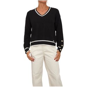 Liu Jo - Maglieria Nero - V-hals Knitwear - Zwart - Dames