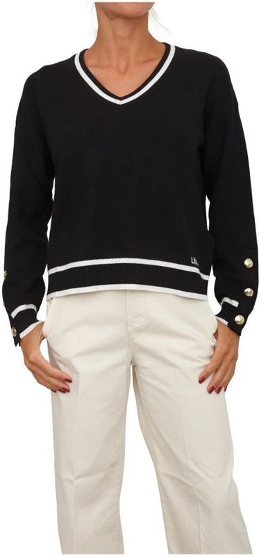 Liu Jo - Maglieria Nero - V-hals Knitwear - Zwart - Dames