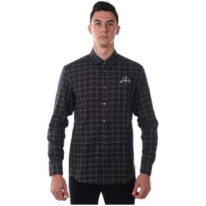 Daniele Alessandrini, Heren, Overhemden, Grijs, Maat: L Katoen,