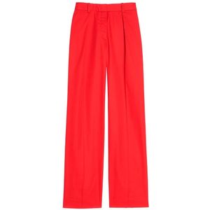 Ines de la Fressange Paris, Dames, Broeken, Rood, Maat: 2XS Katoen,