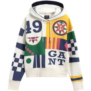 Gant, Dames, Sweatshirts & Hoodies, Veelkleurig, Maat: XS Katoen,