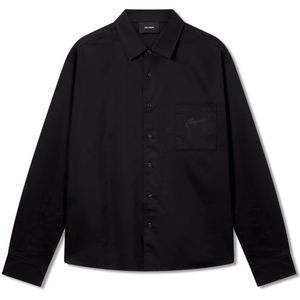 Axel Arigato, Heren, Overhemden, Zwart, Maat: S Katoen,