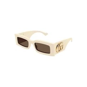 Gucci Stijlvolle zonnebril voor vrouwen , Beige , Dames , Maat: 53 MM