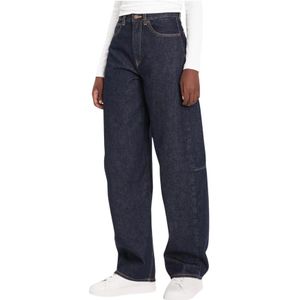Calvin Klein - Jeans 'RESIN' - Donkerblauw - Baggy - High Waist