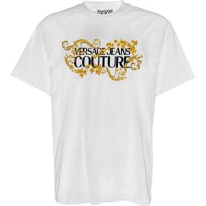 Versace Jeans Couture, Heren, Tops, Wit, Maat: XS Katoen,
