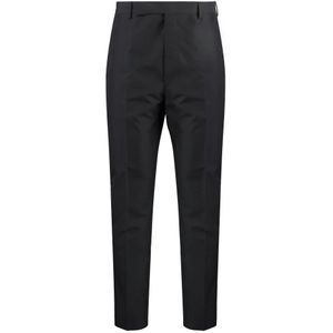 Prada, Heren, Broeken, Zwart, Maat: M Katoen,