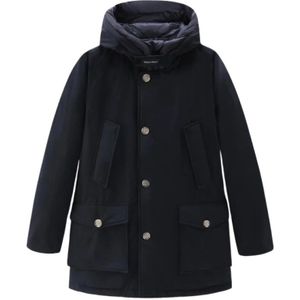 Woolrich, Heren, Jassen, Blauw, Maat: 2XL Wol,