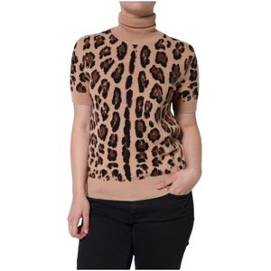 Dolce & Gabbana, Dames, Truien, Beige, Maat: M Wol,