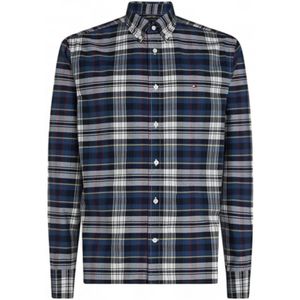 Tommy Hilfiger, Heren, Overhemden, Blauw, Maat: S Katoen,