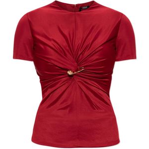 Versace, Dames, Tops, Rood, Maat: XS Viscose,