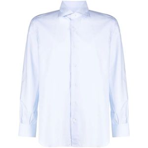 Mazzarelli, Heren, Overhemden, Blauw, Maat: XL