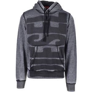 Diesel, Heren, Sweatshirts & Hoodies, Grijs, Maat: M Katoen,