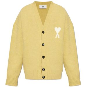 Ami Paris, unisex, Truien, Groen, Maat: 2XS Wol,