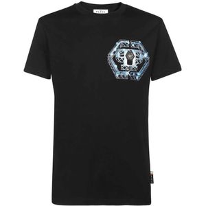 Philipp Plein, Heren, Tops, Zwart, Maat: 3XL Katoen,