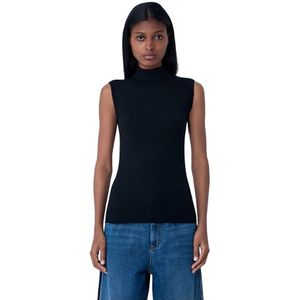 Sportmax - Gebreide Coltrui - Zwart - Dames - 100% Wol