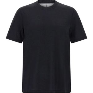 Brunello Cucinelli, Heren, Tops, Zwart, Maat: S Zijde,