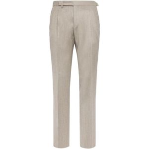 Boggi Milano, Heren, Broeken, Beige, Maat: XS Wol,