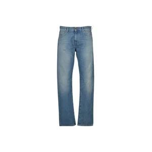 Versace Blauwe Denim Straight Leg Jeans , Blue , Heren , Maat: W32